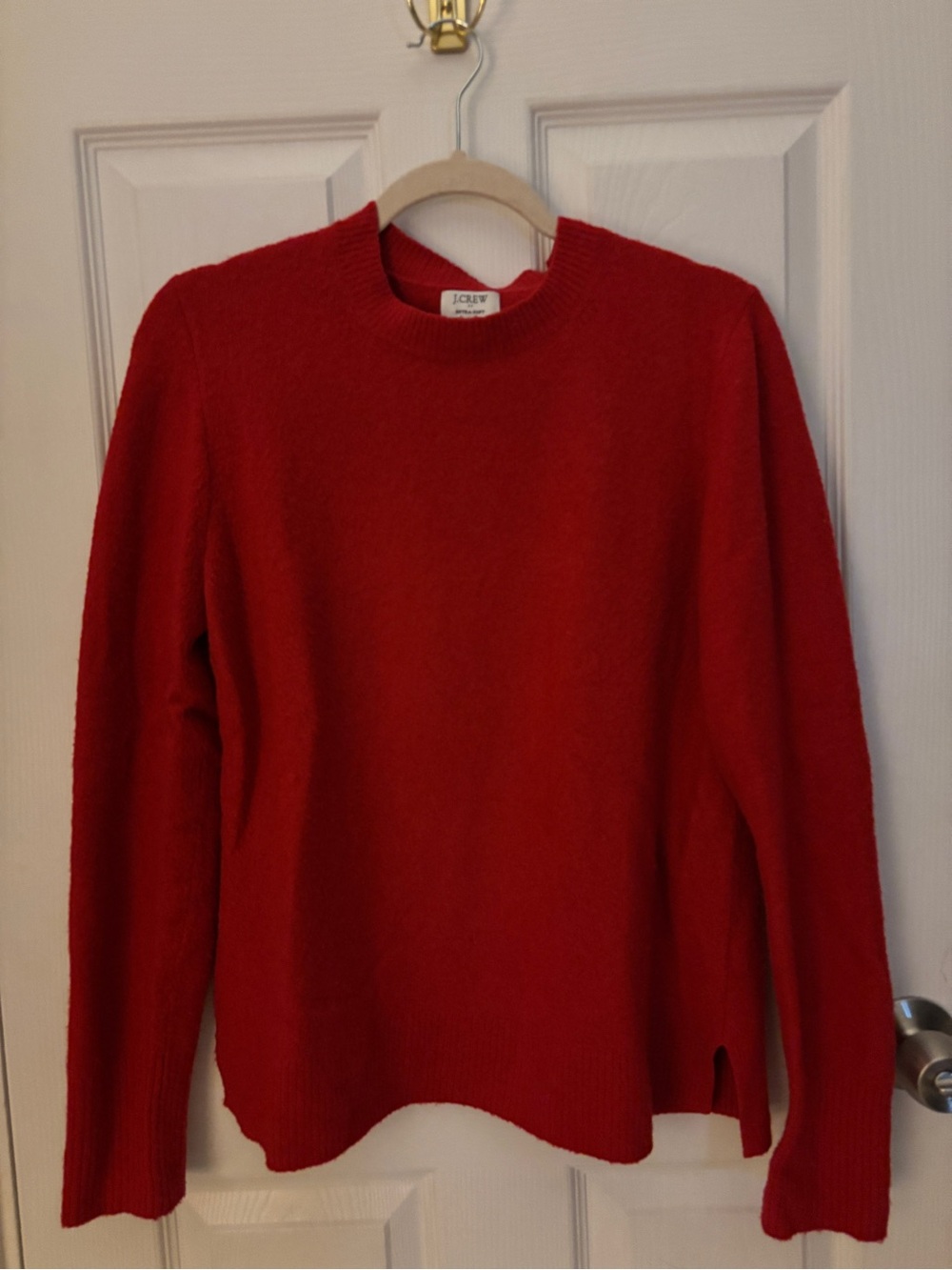 J Crew extra soft red sweater